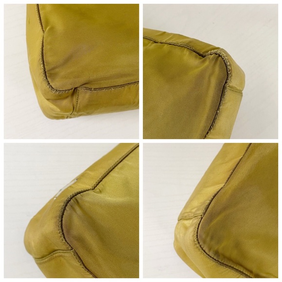 Prada green Tessuto nylon clear plexiglass handle shoulder bag vintage - Picture 4 of 11